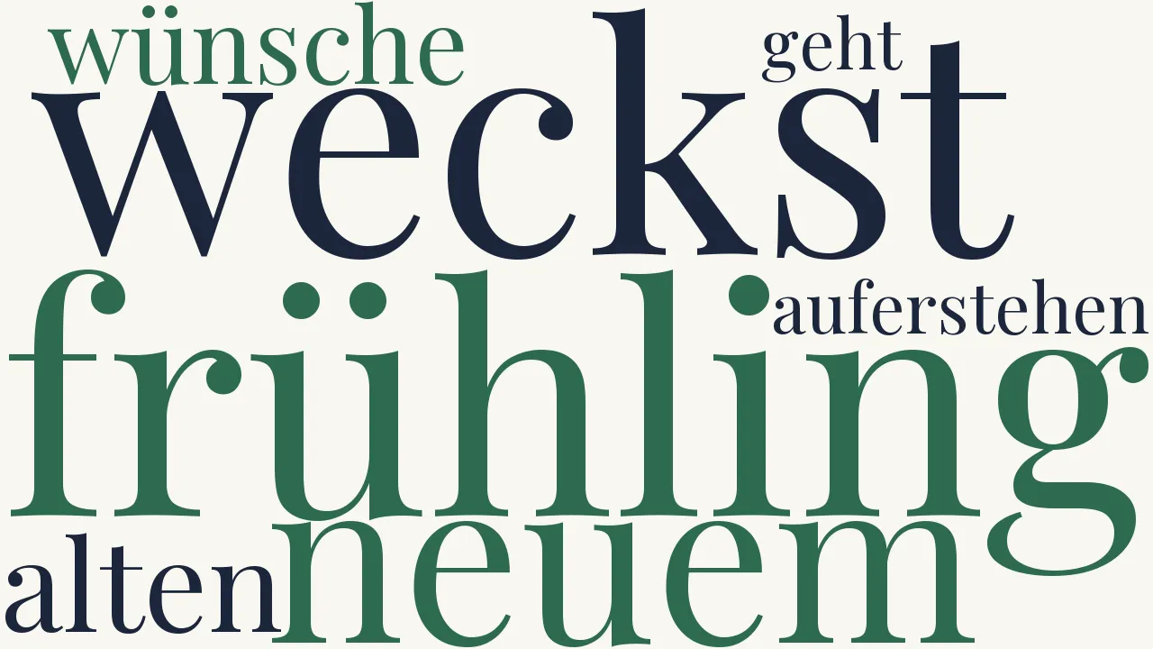 Wortwolke zu Frau Venus