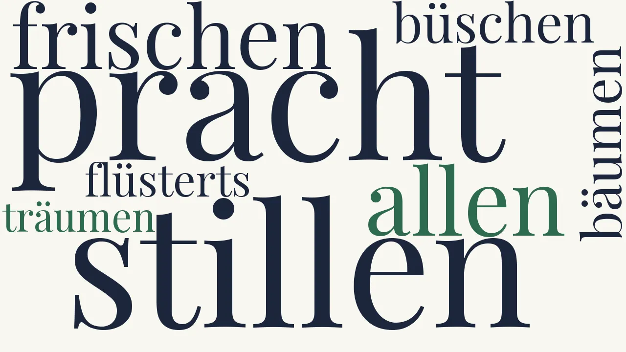 Wortwolke zu Frühlingsdämmerung