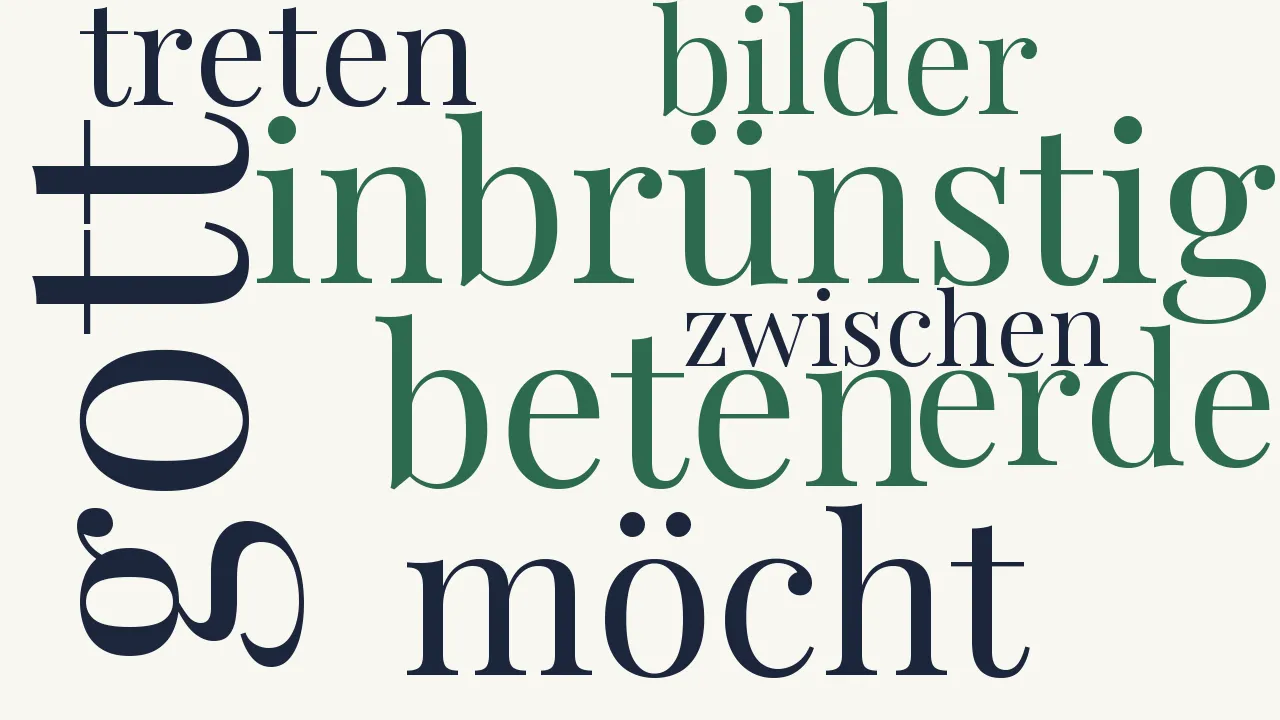 Wortwolke zu Gebet
