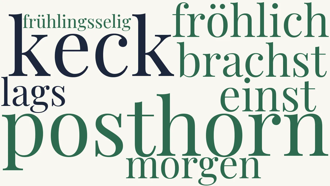 Wortwolke zu Kurze Fahrt