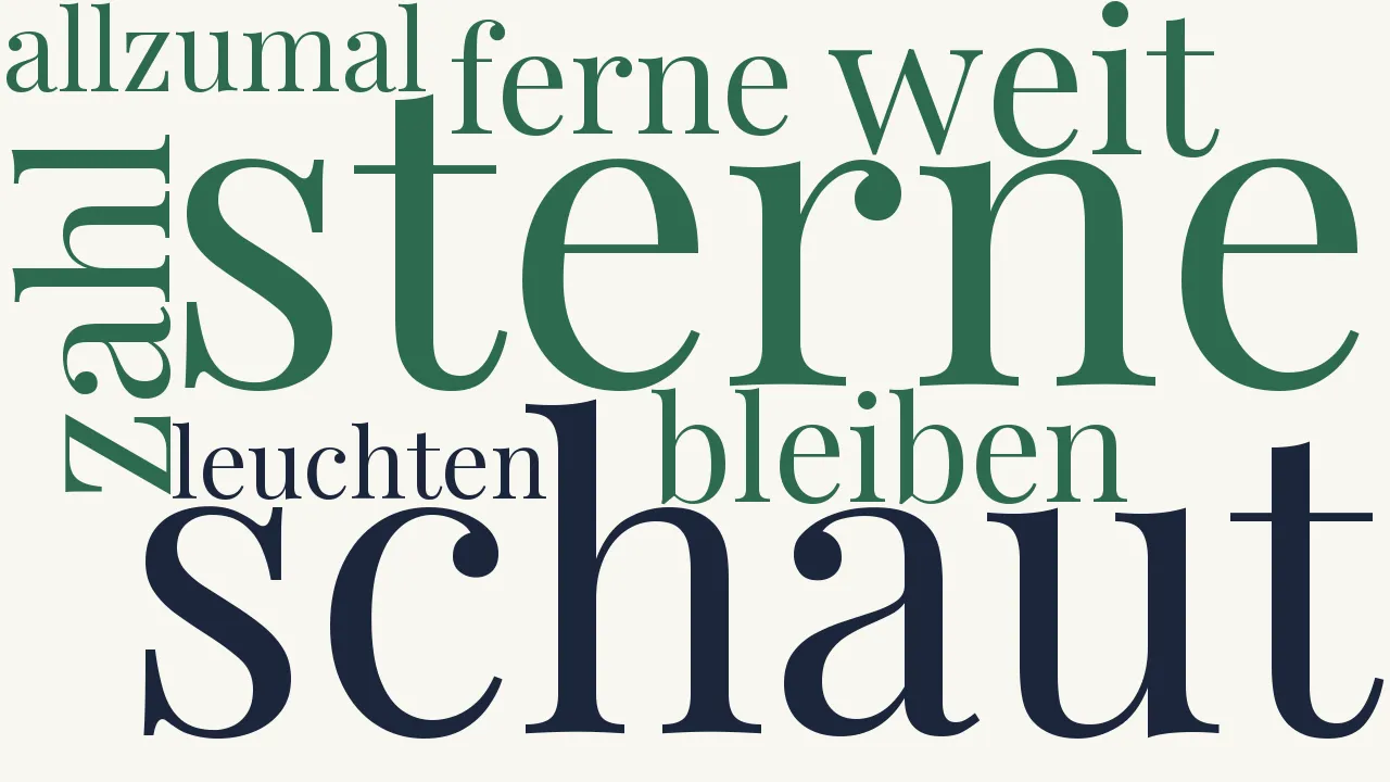 Wortwolke zu Leid und Lust