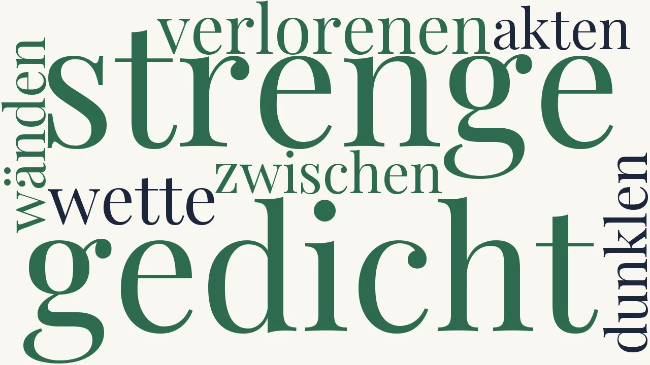 Wortwolke zu Mandelkerngedicht