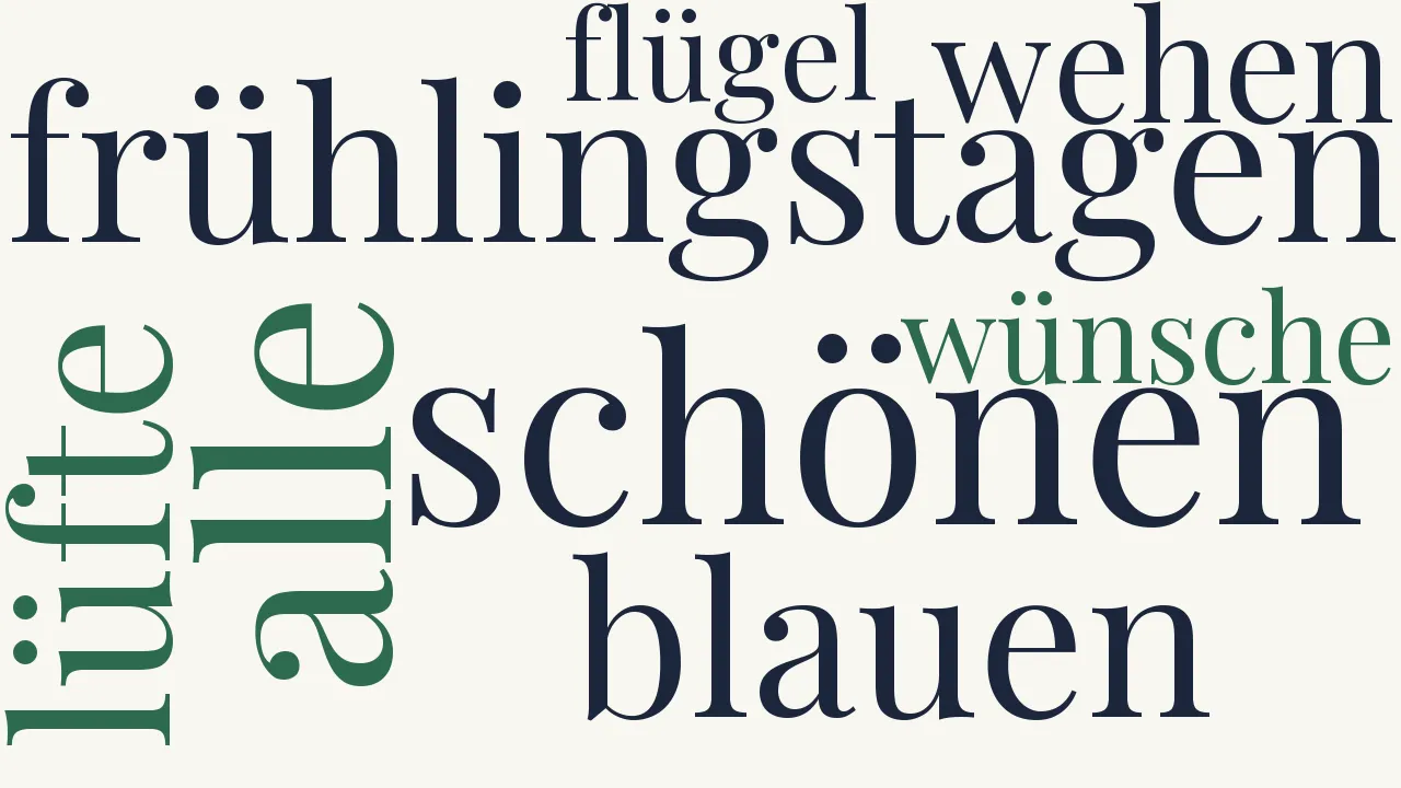 Wortwolke zu Nachtigall