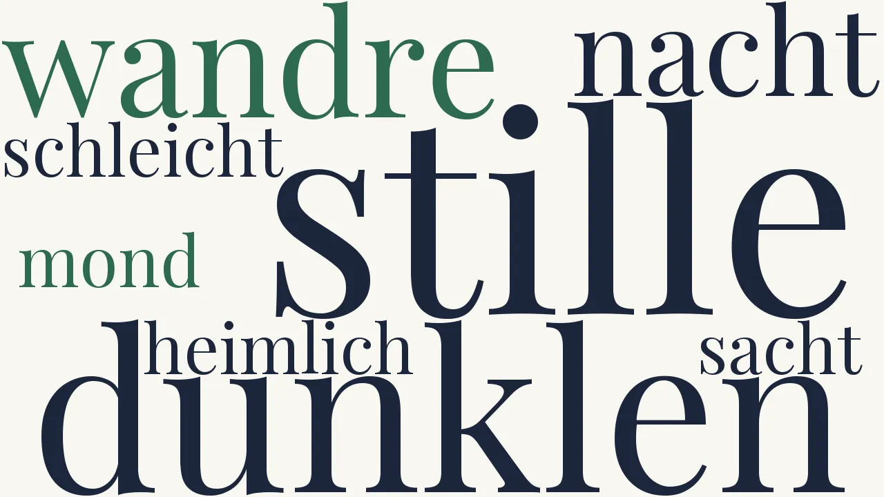 Wortwolke zu Nachts
