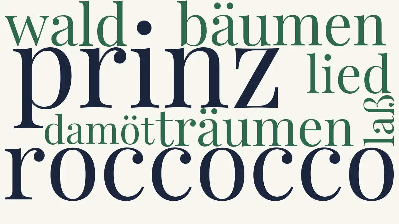 Wortwolke zu Prinz Roccocco