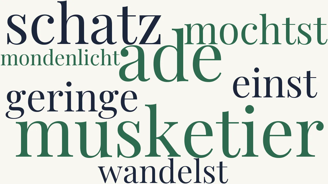 Wortwolke zu Seemanns Abschied