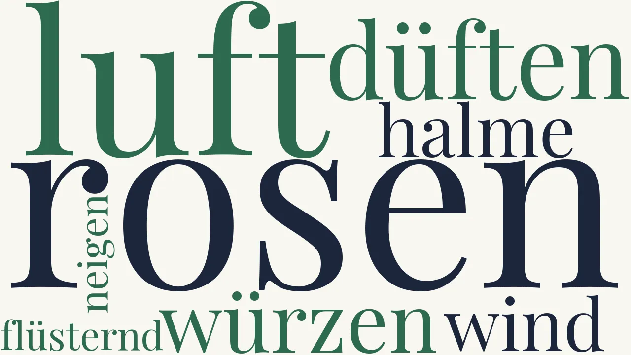 Wortwolke zu Frühling der Liebe