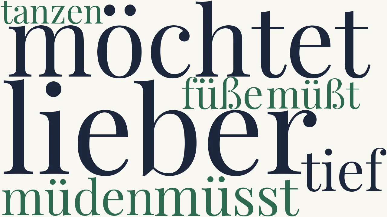 Wortwolke zu O meine müden Füße ihr müßt tanzen