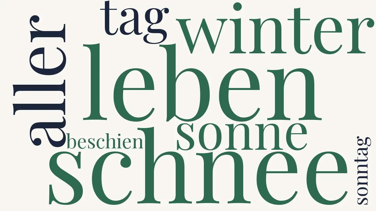 Wortwolke zu Fahrt ins Fextal