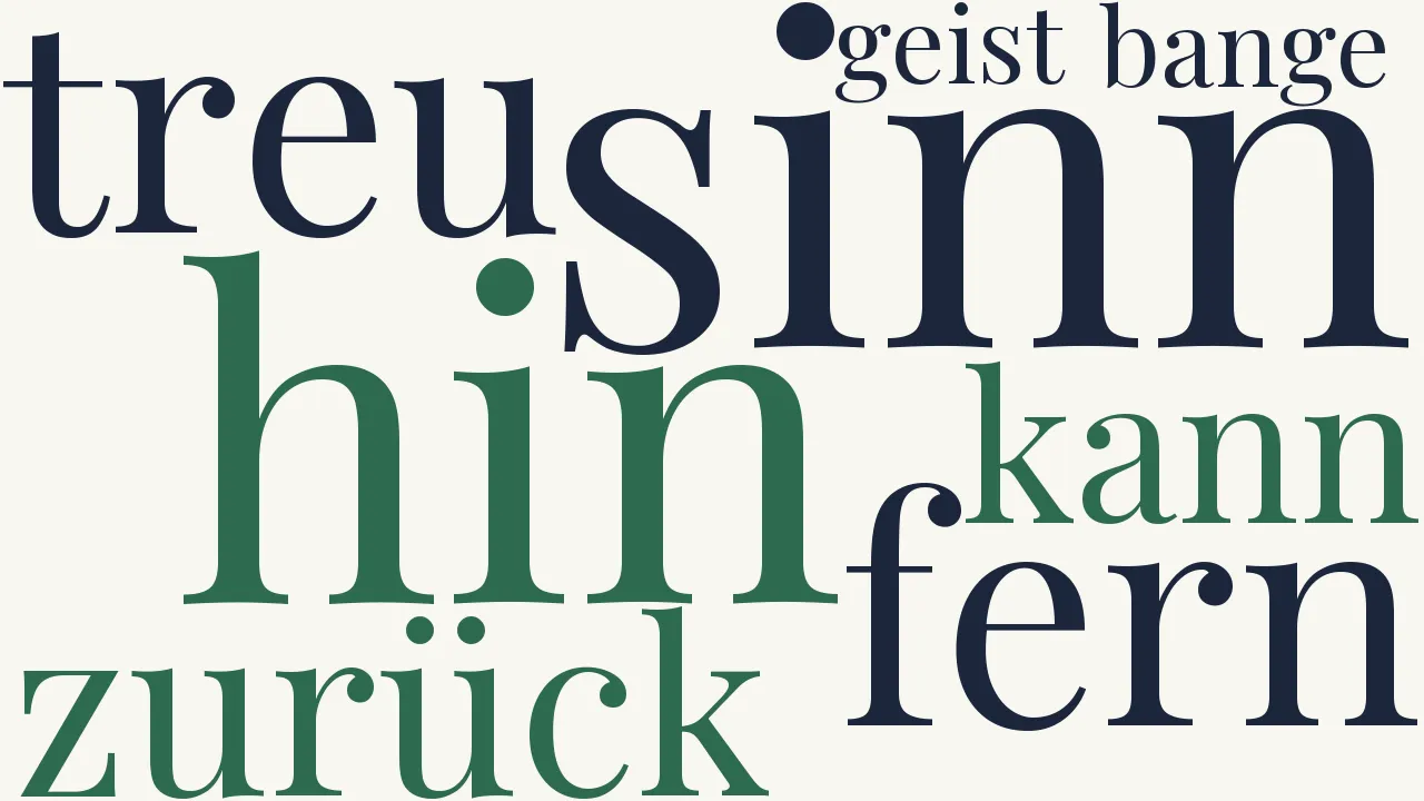 Wortwolke zu Ist Alles stumm und leer