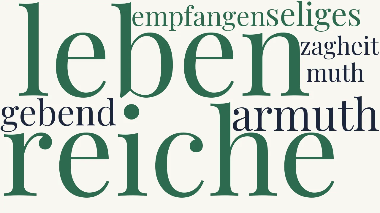Wortwolke zu Liebe
