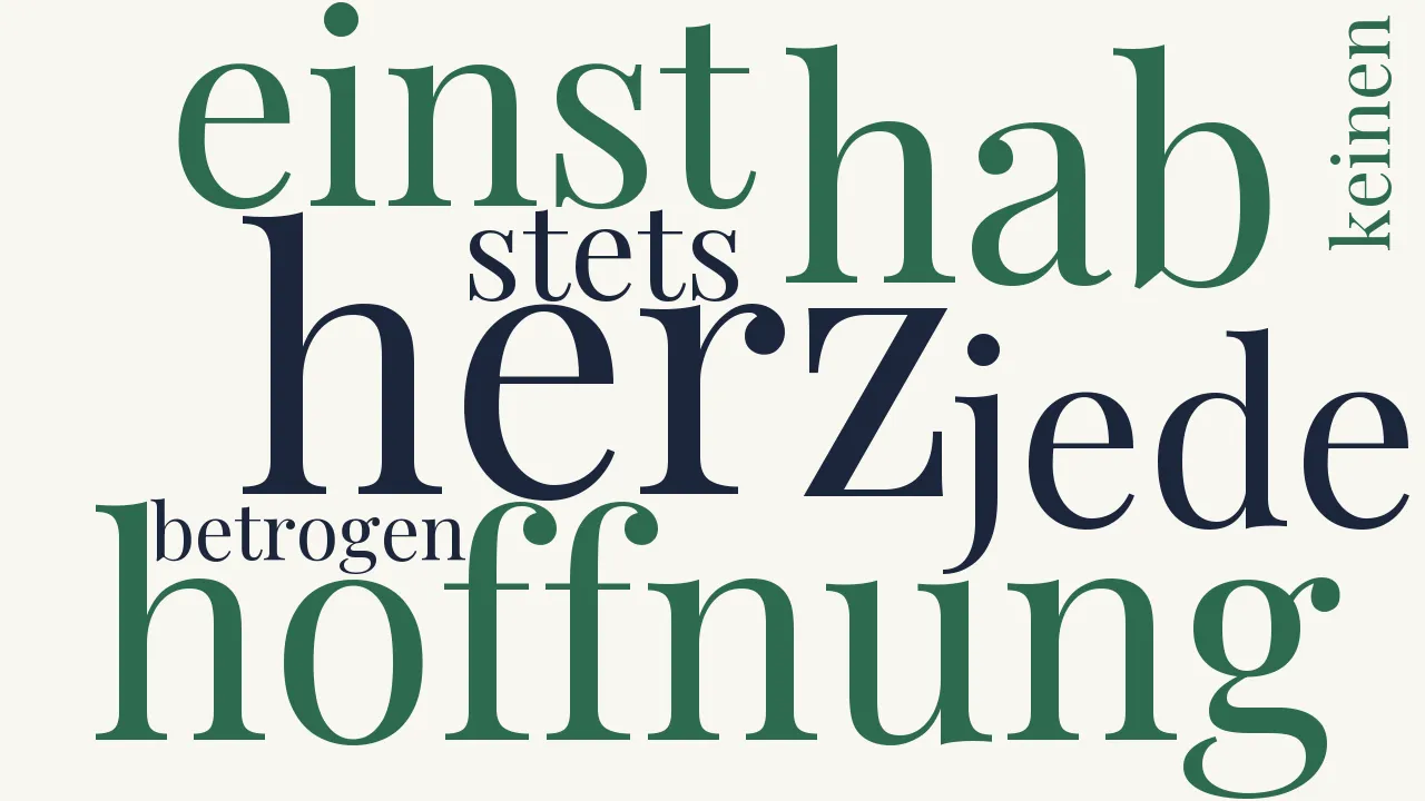 Wortwolke zu Sehnsucht