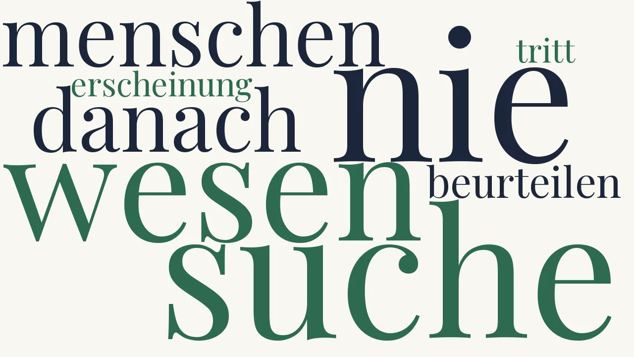 Wortwolke zu Das Wesen des Menschen