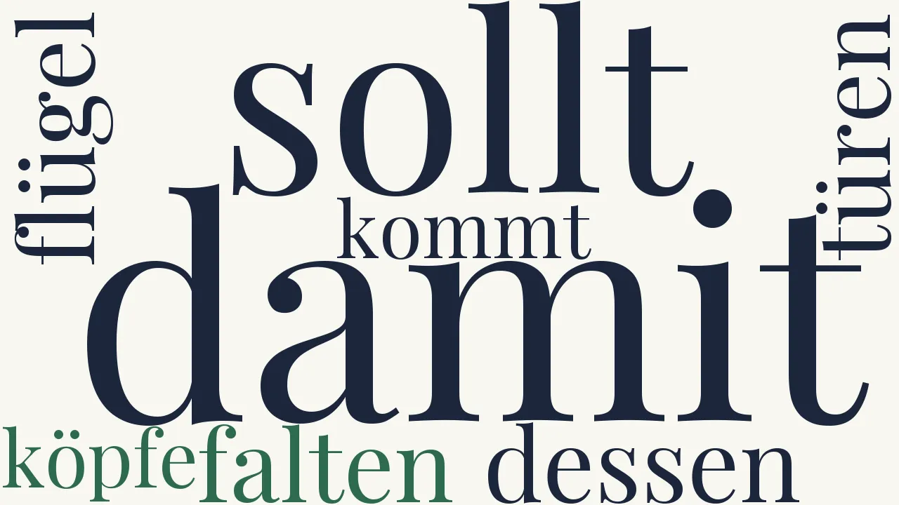 Wortwolke zu Ihr sollt nicht...