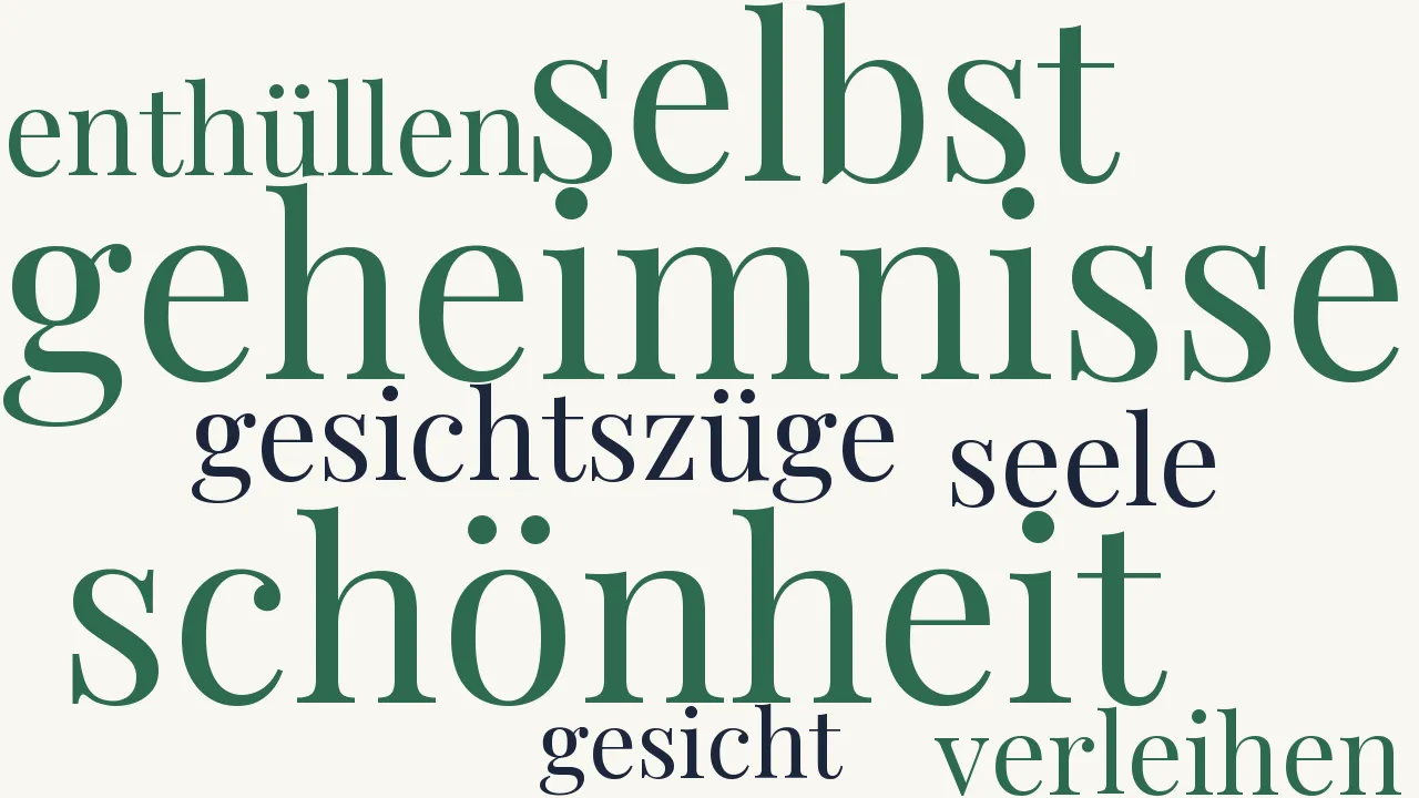 Wortwolke zu Schönheit