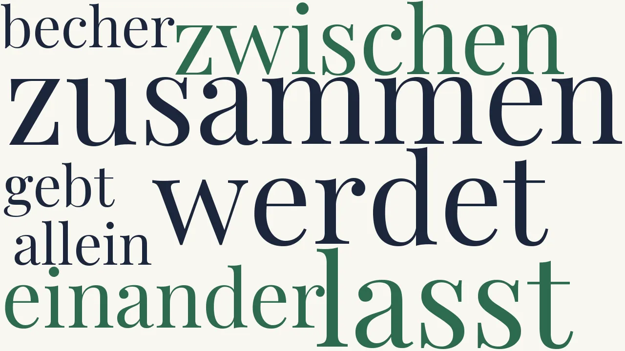 Wortwolke zu Von der Ehe