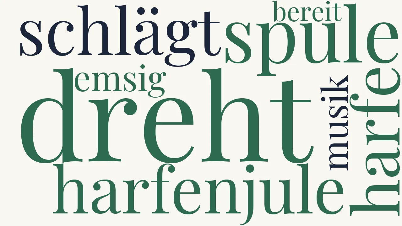 Wortwolke zu Die Harfenjule