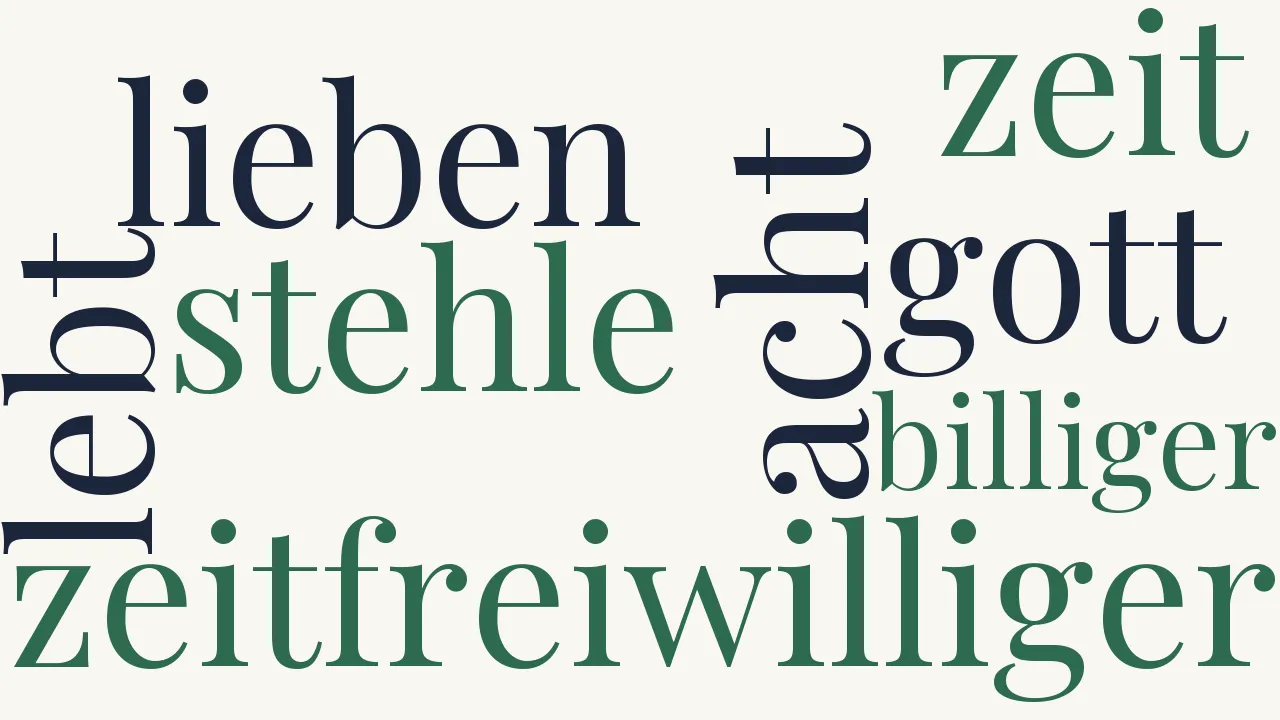Wortwolke zu Lied der Zeitfreiwilligen
