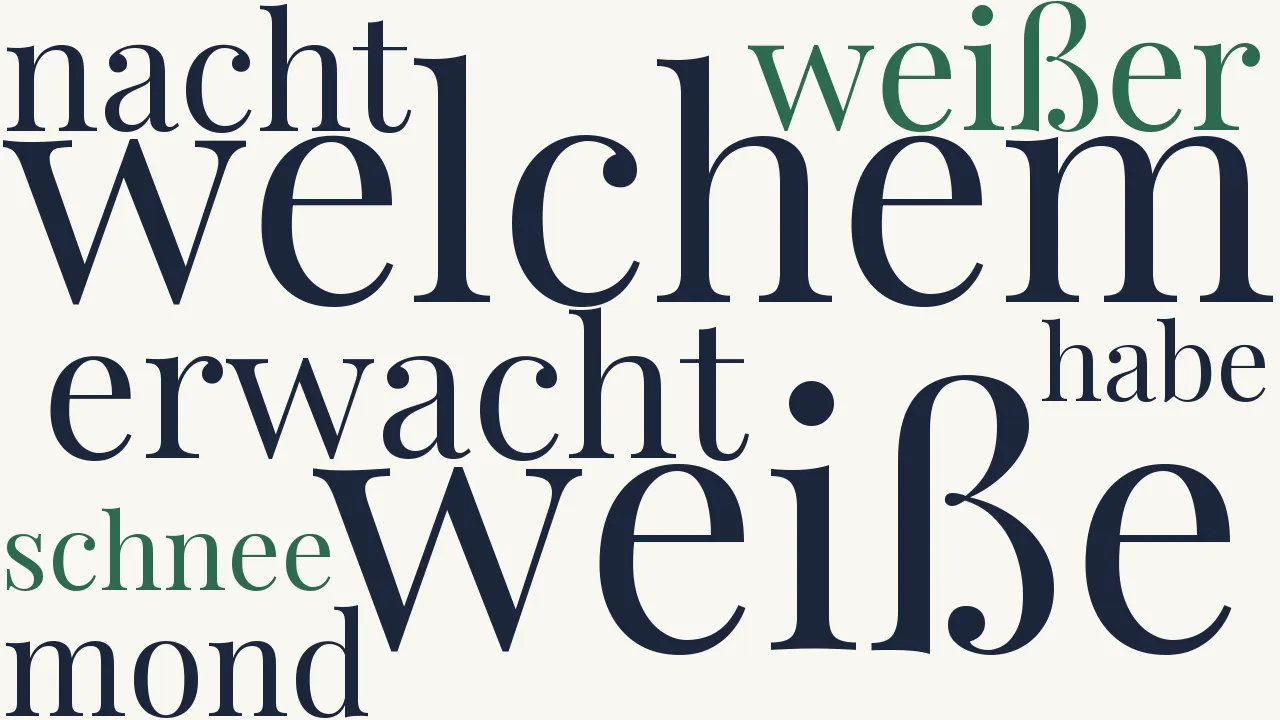 Wortwolke zu Nachts