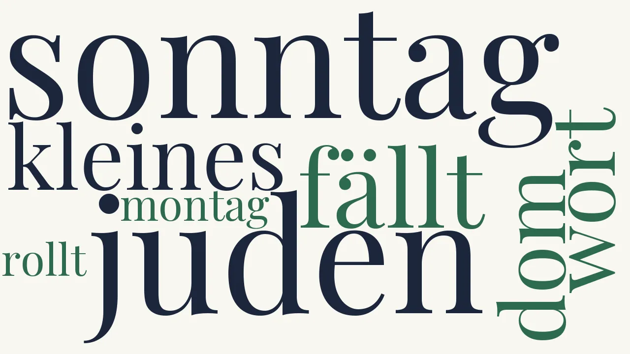 Wortwolke zu Pogrom