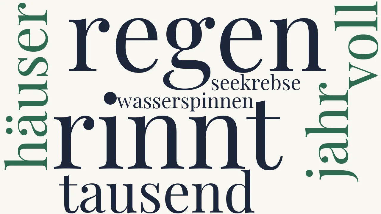 Wortwolke zu Regen