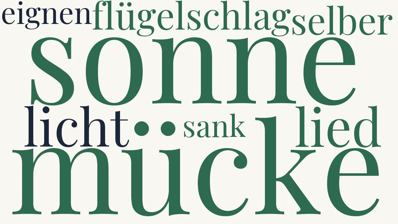 Wortwolke zu Die tote Lerche