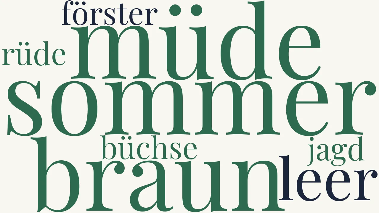 Wortwolke zu Sommerelegie
