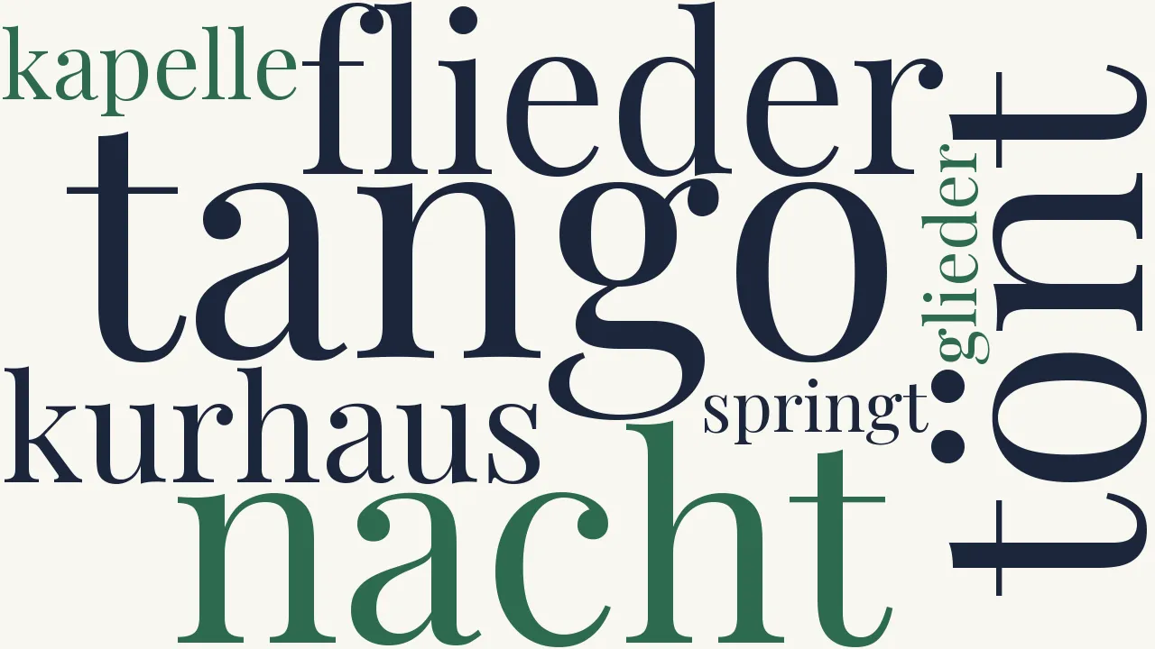 Wortwolke zu Tango
