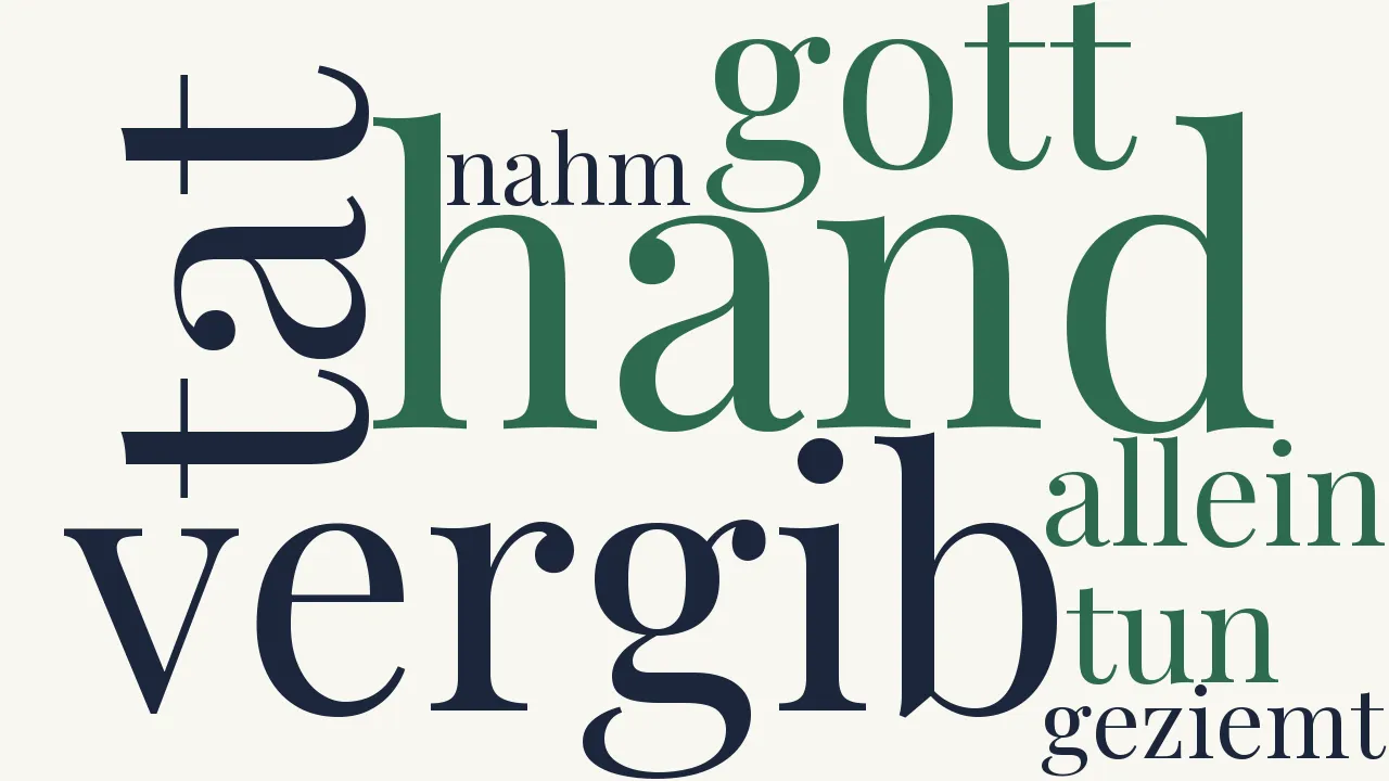 Wortwolke zu Vergib mir