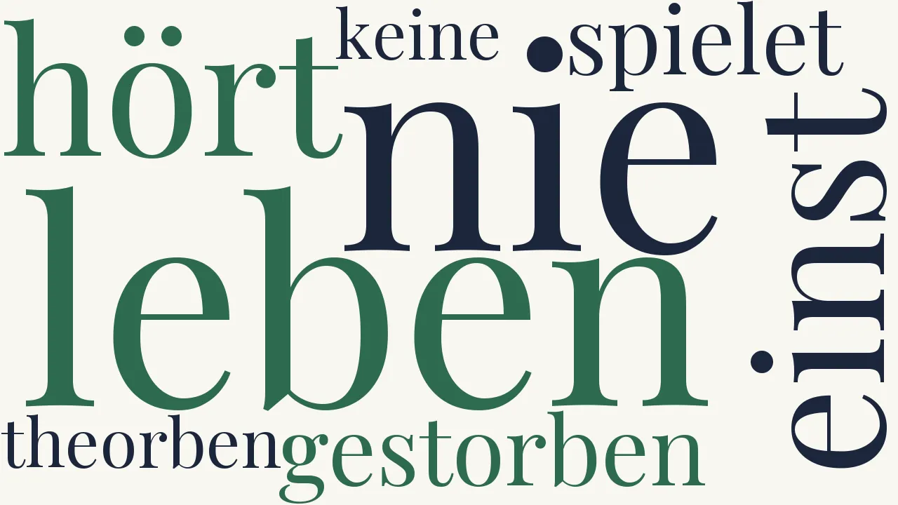 Wortwolke zu An seine Freunde