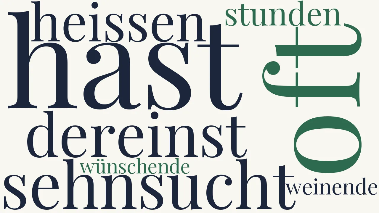 Wortwolke zu Sehnsucht