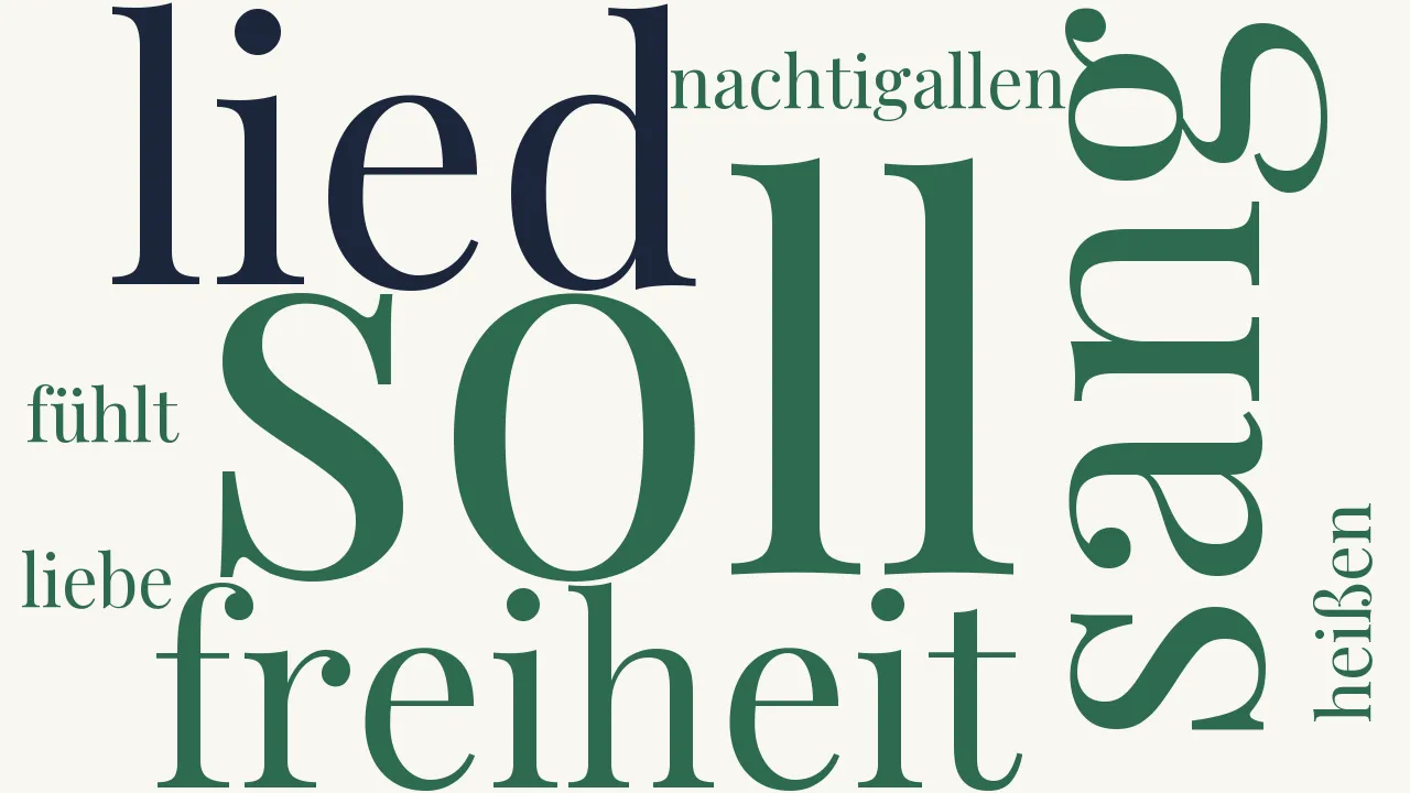Wortwolke zu Meine Lieder