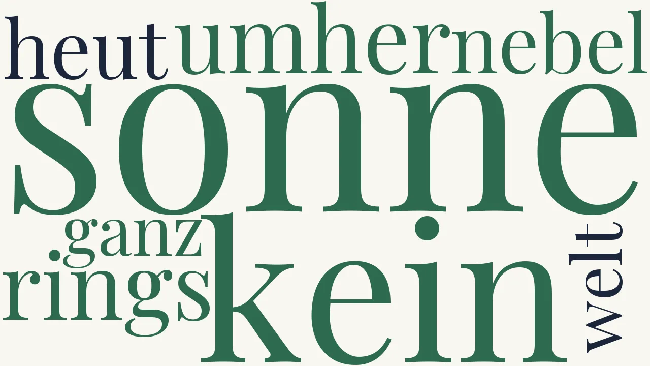 Wortwolke zu Nebel