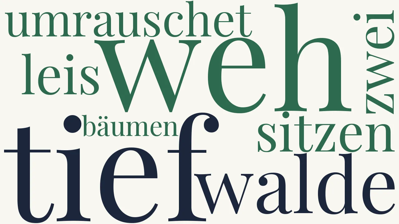 Wortwolke zu Die Lieb ein Traum