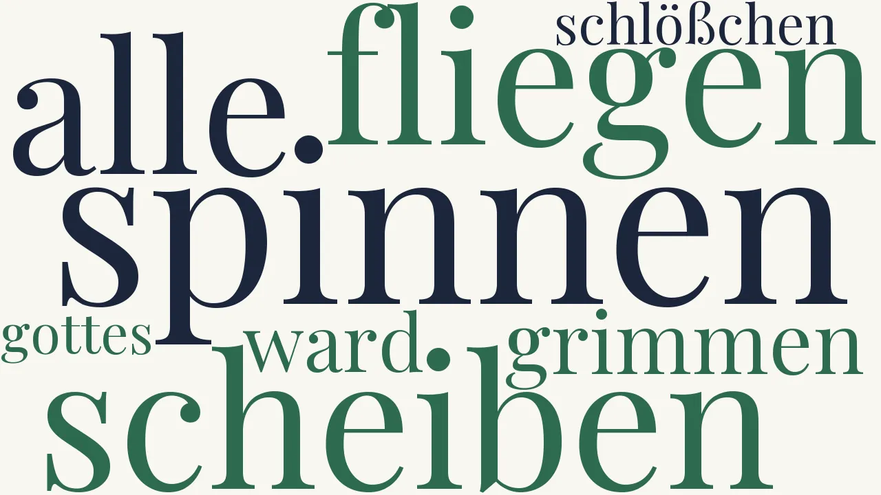 Wortwolke zu Die Spinnen und die Fliegen