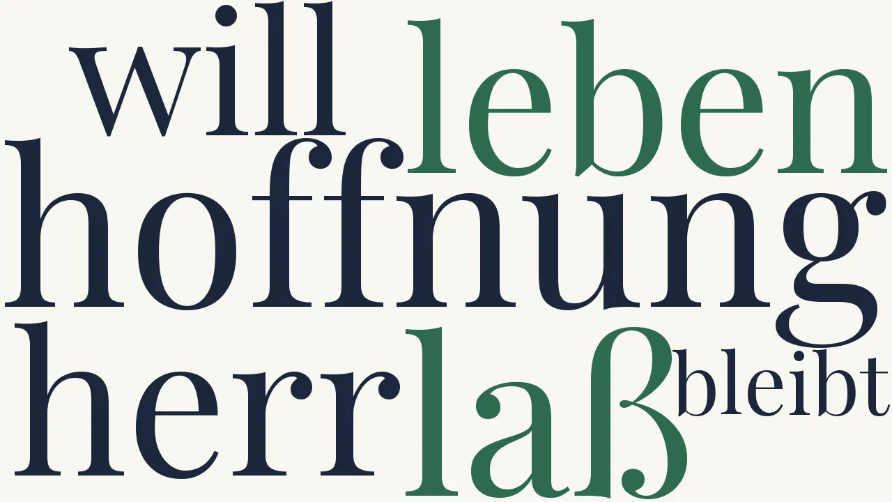 Wortwolke zu Hoffnung