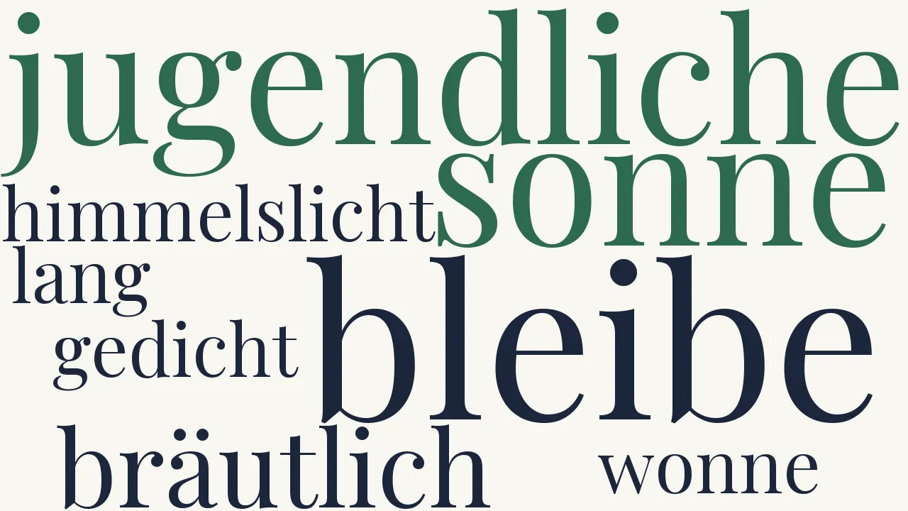 Wortwolke zu An die Sonne