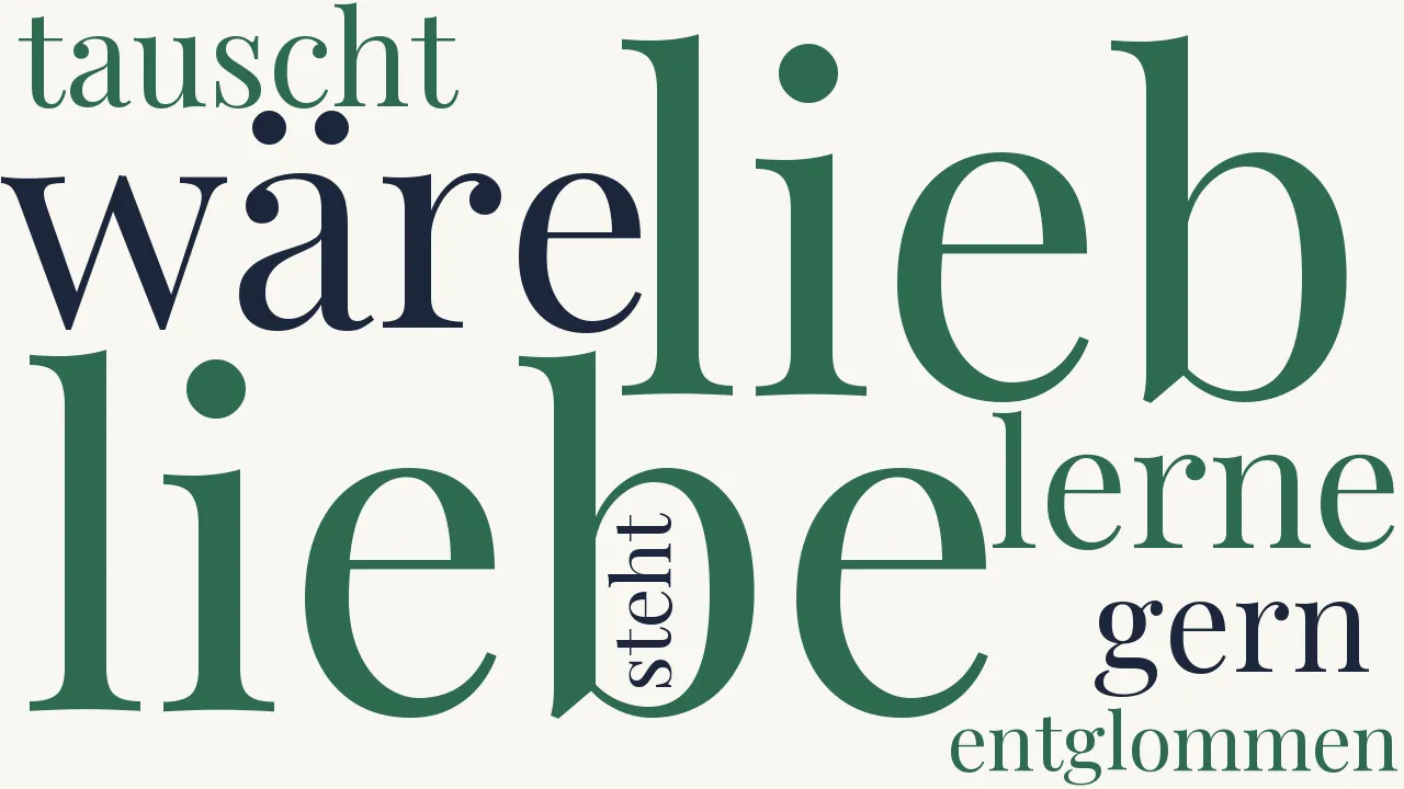 Wortwolke zu Ständchen