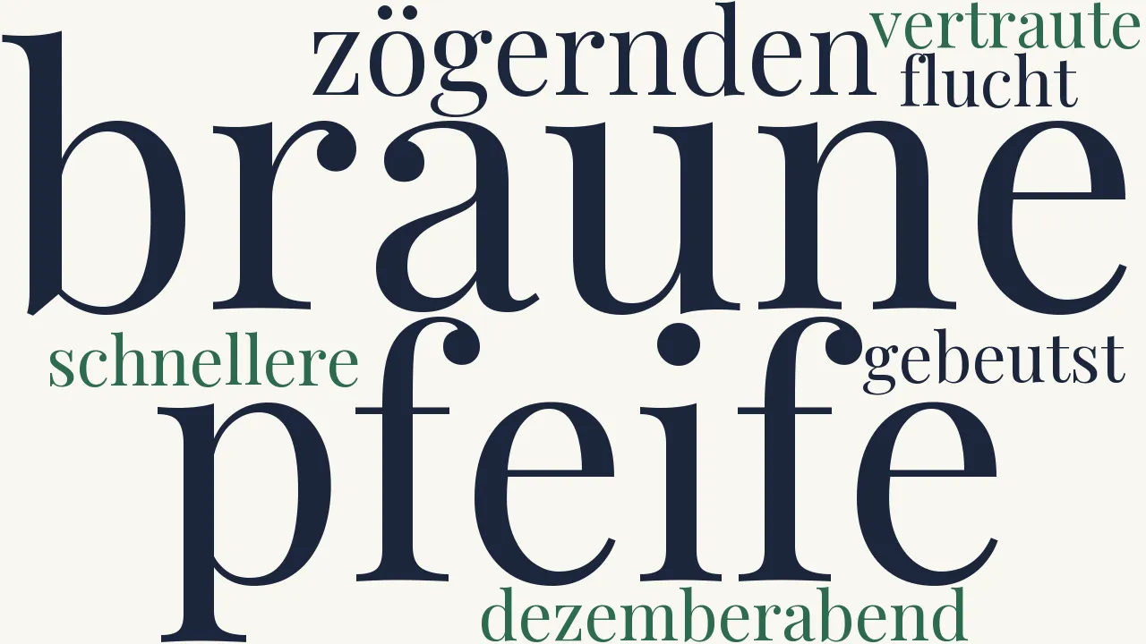 Wortwolke zu An eine Tabakspfeife