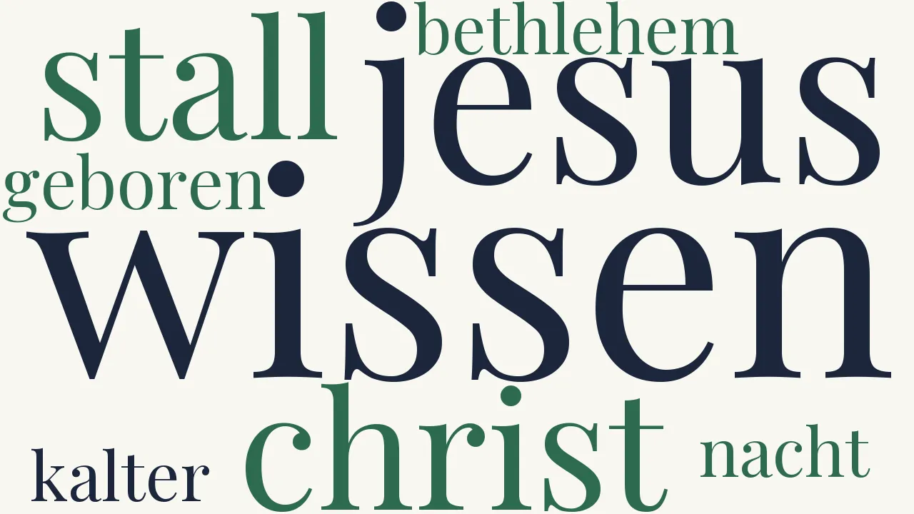 Wortwolke zu Christmette