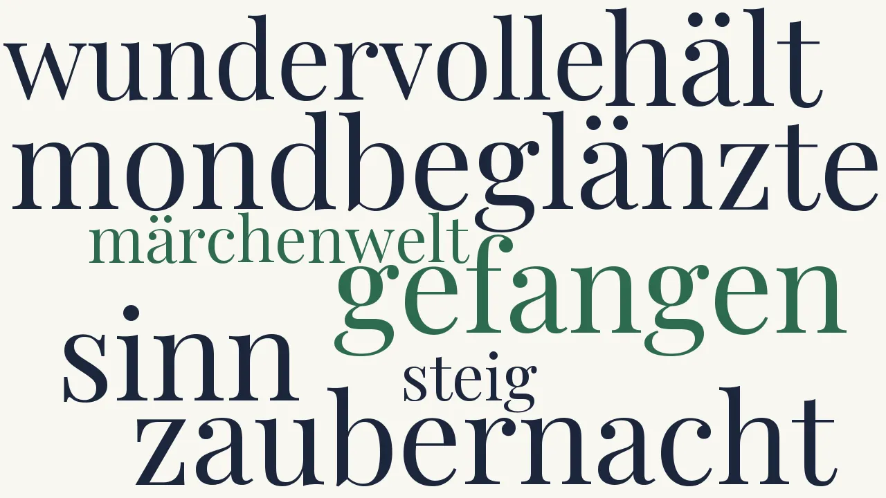 Wortwolke zu Mondbeglänzte Zaubernacht