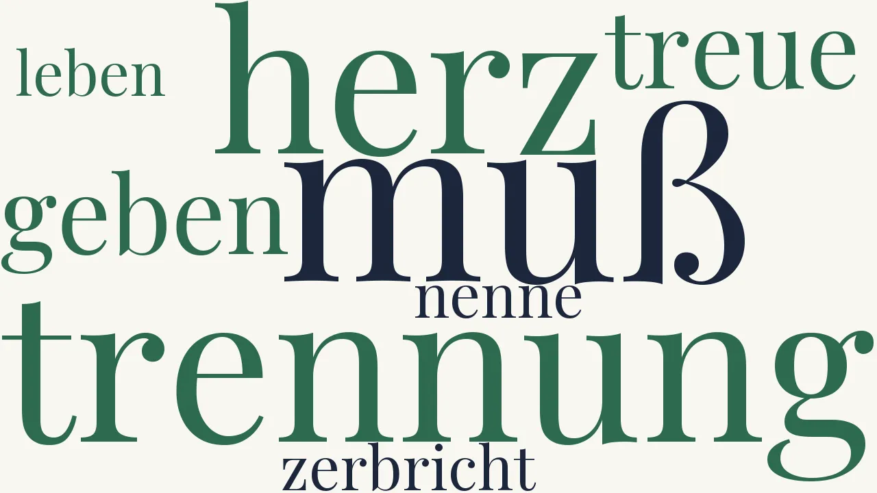 Wortwolke zu Muß es eine Trennung geben