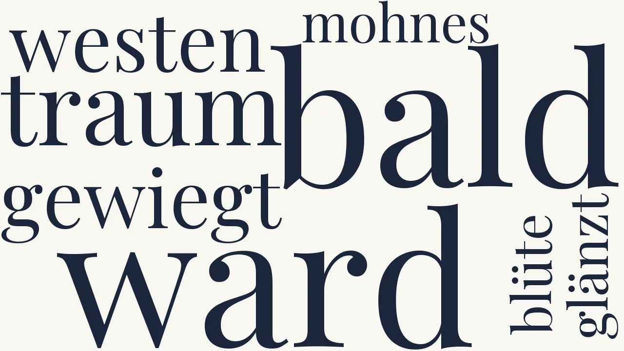 Wortwolke zu Der Mohn