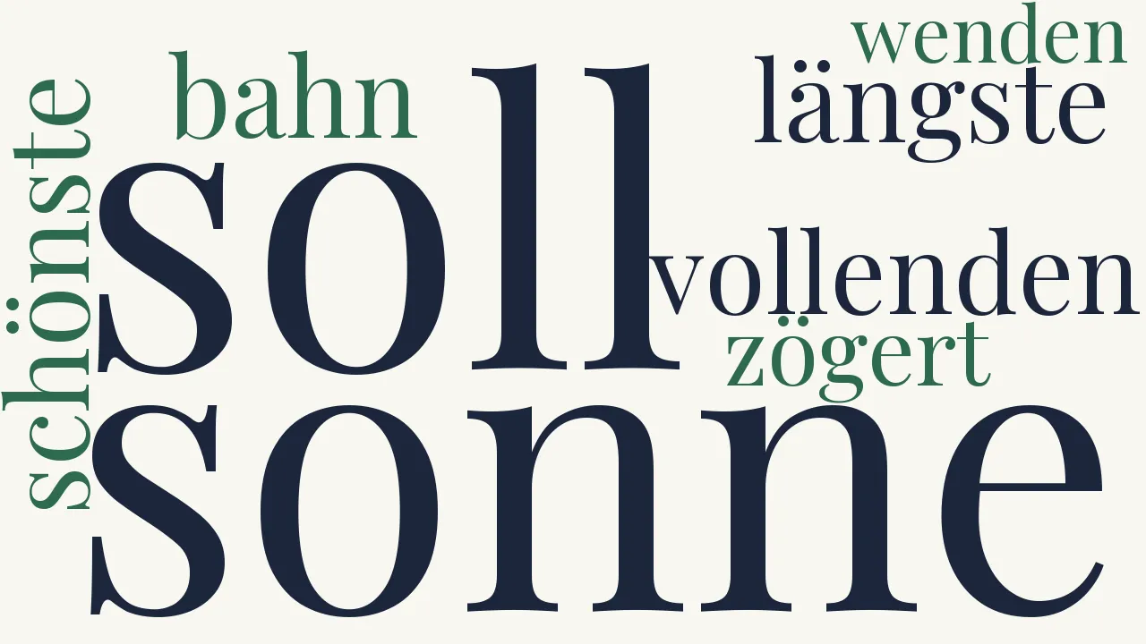 Wortwolke zu Sonnenwende