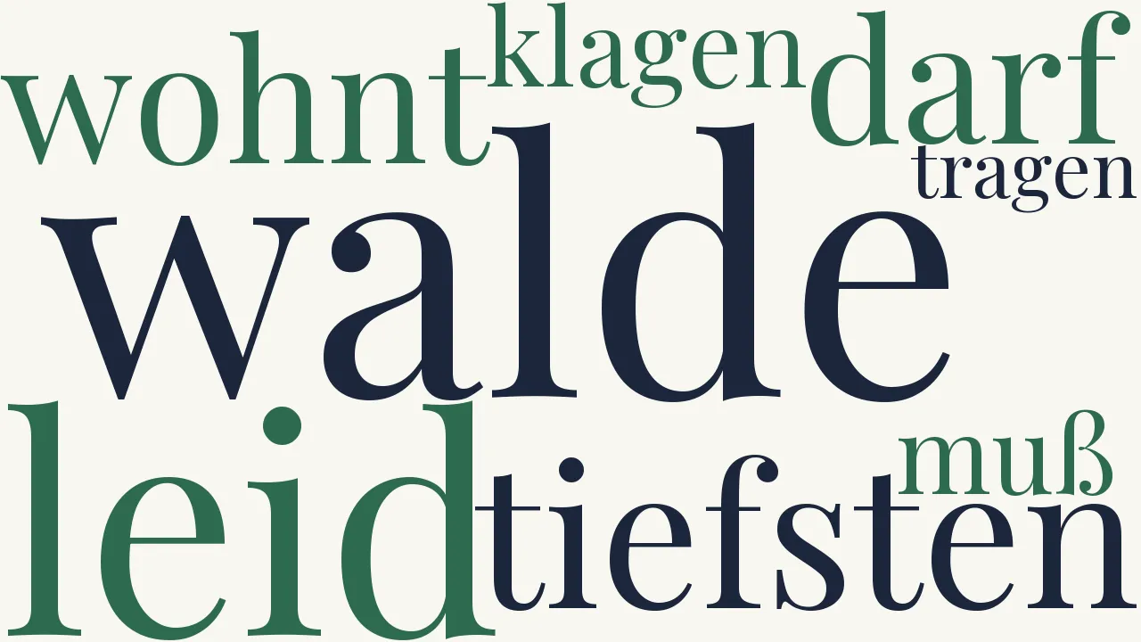 Wortwolke zu Verborgenes Leid