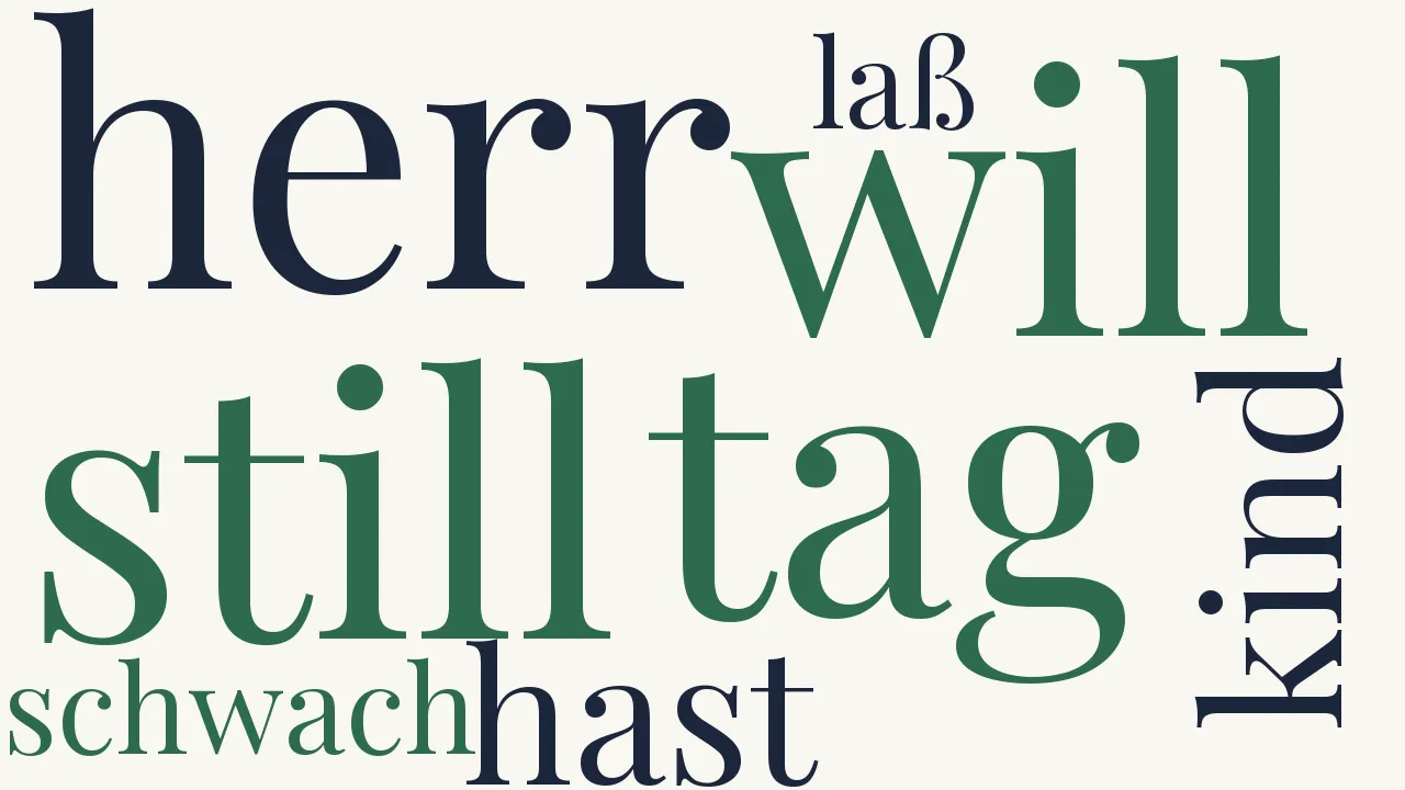 Wortwolke zu Morgenlied