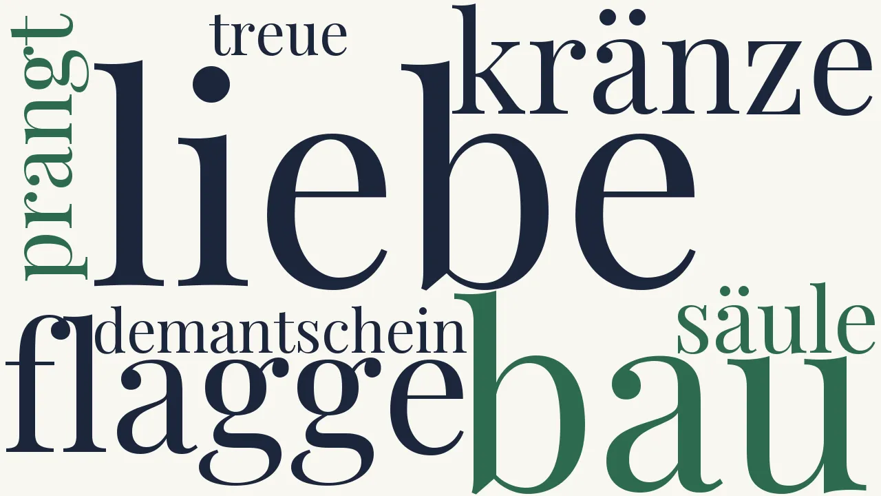 Wortwolke zu Der Liebestempel