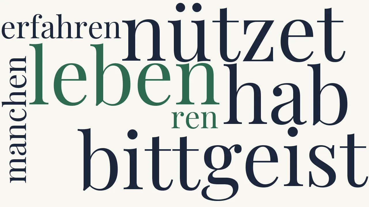 Wortwolke zu Eine trübe Stunde