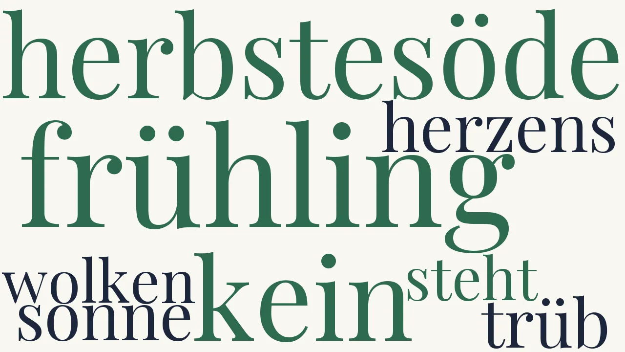 Wortwolke zu Herbstesschwere