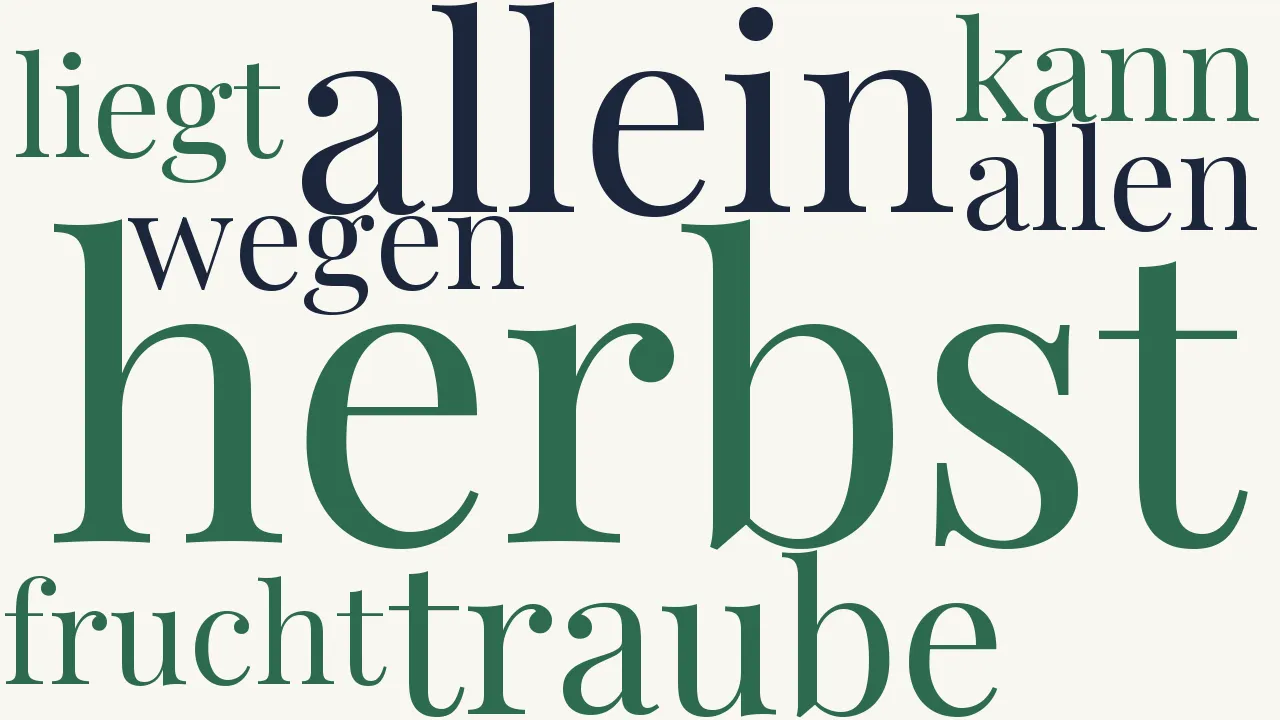 Wortwolke zu Herbstlied